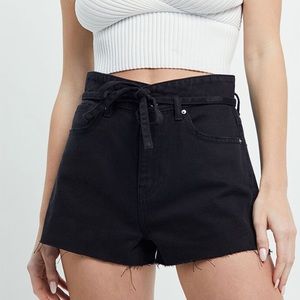 NWT  Pacsun Black Belt Mom Shorts